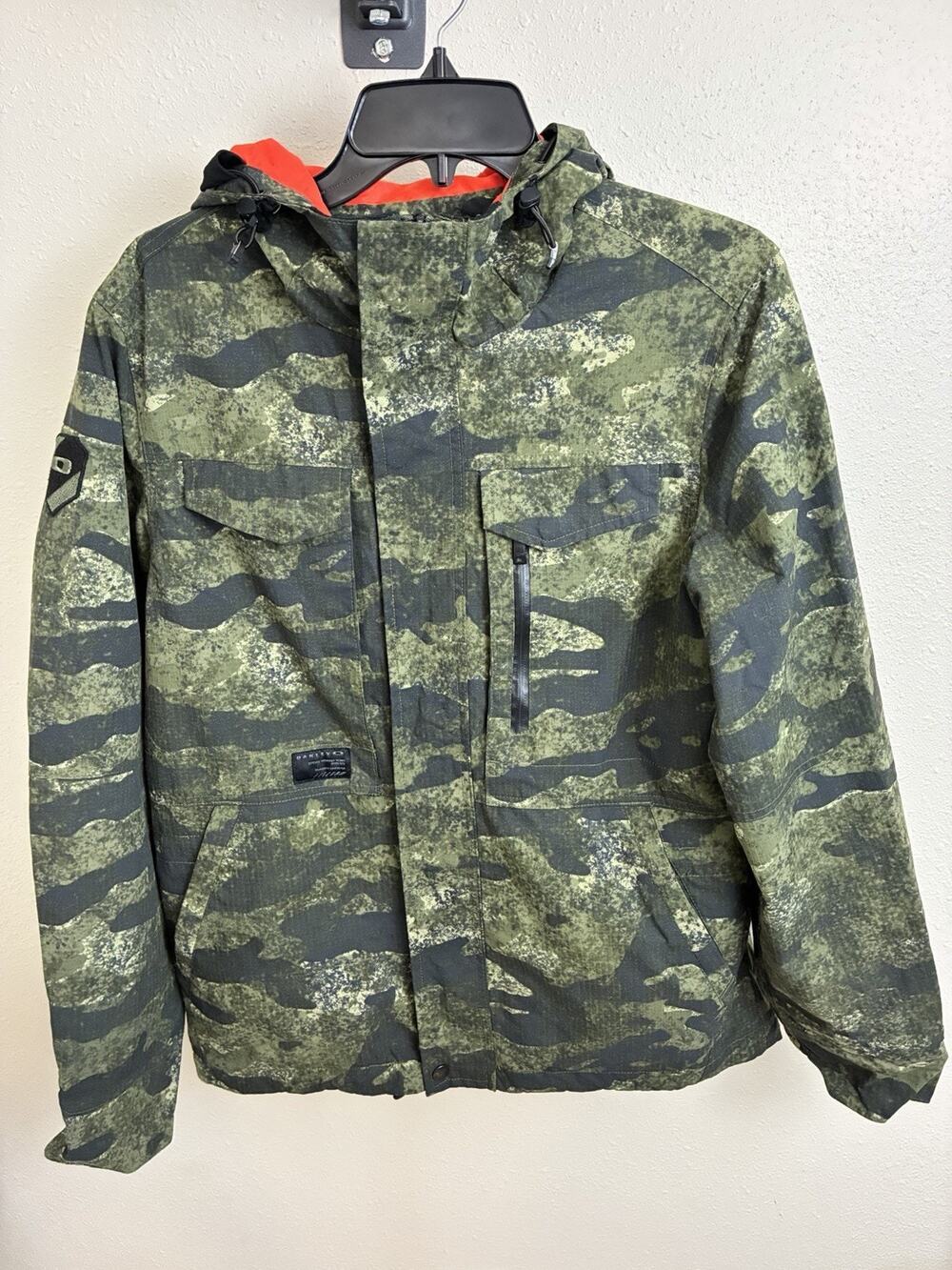 Oakley Men’s Core Divisional RC Jacket Hunter Green Camo Full Zip Small EUC